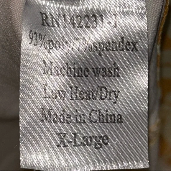 RipSkirt Hawaii Saffron sun Floral Print Full Wrap Length 3 Pencil Skirt - Picture 7 of 8